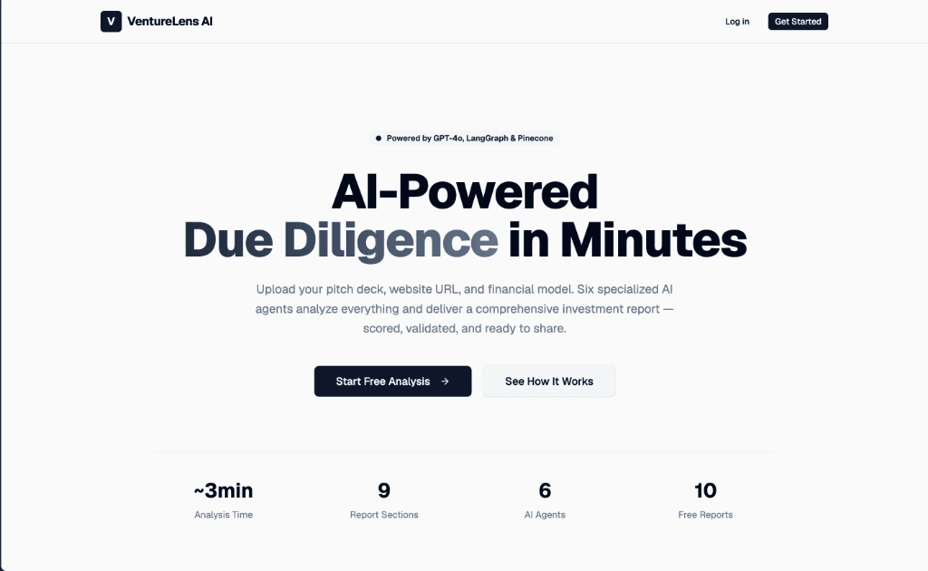 VentureLens AI – Multi-Agent Due Diligence System