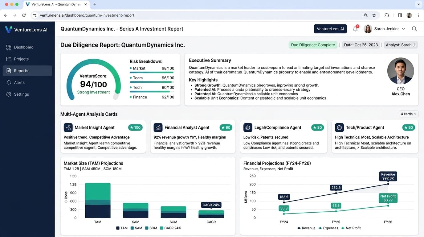 VentureLens AI – Multi-Agent Due Diligence System preview 1